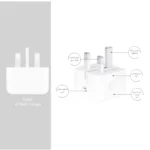 شارژر اپل ۲۰ وات مدل Apple A2344 ORIGINAL ظرفیت سه پین - تصویر 4